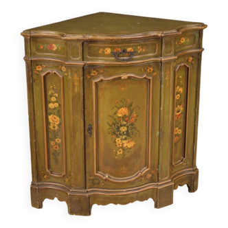 Venetian painted corner cupboard from 20th century
