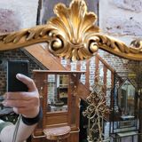 Miroir doré style Louis XV