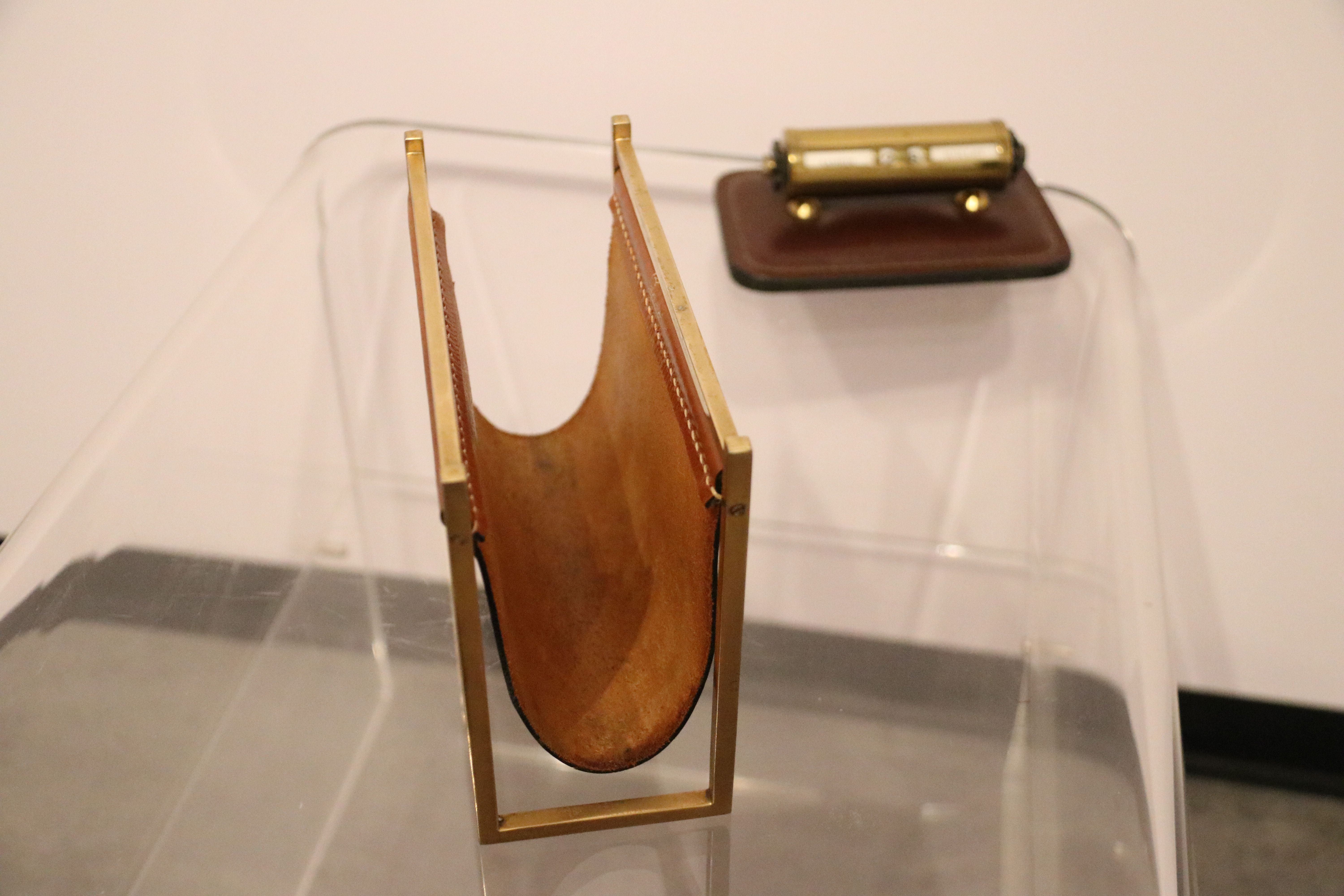 Desk accessories - letter holder & calendar - by Delvaux - Belgium - 1970's