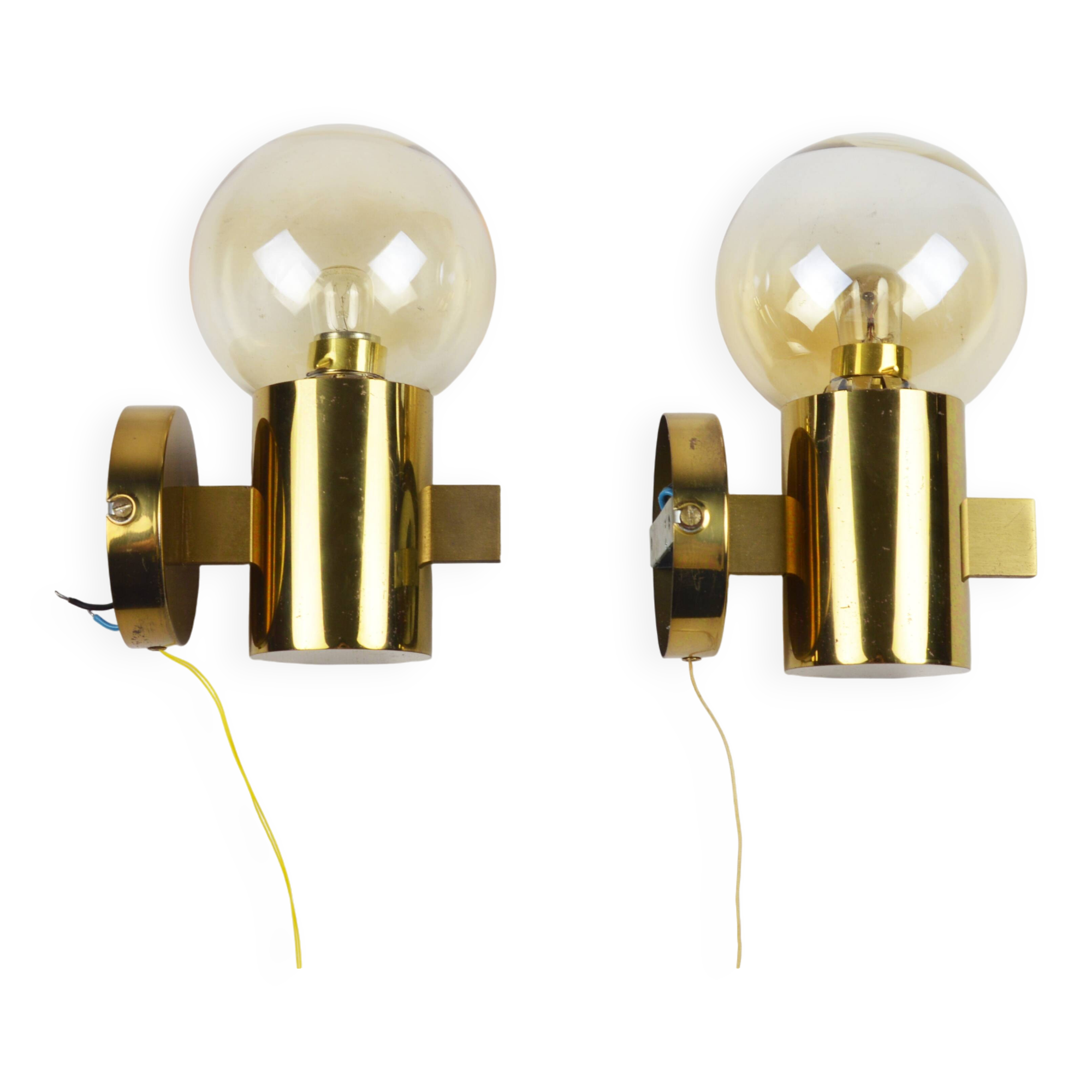 Wall lamps by H. A. Jakobsson, Sweden, 1960s