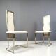 Chaises de salle à manger vintage en laiton par Belgo chrom, années 1970 - lot de 8