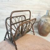 Vintage rattan magazine door