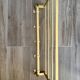 Vintage wall coat rack in gold aluminium – 1960s – 5 hooks