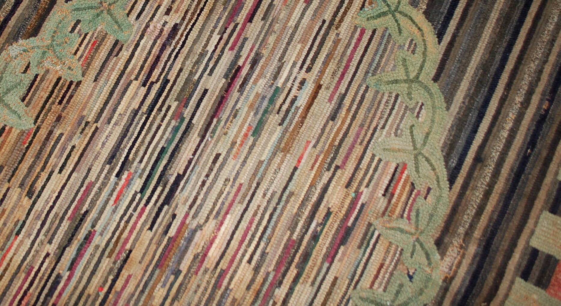 Carpet former American hooke made hand 149x231cm 1880 s