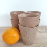 Set of 6 stoneware cups