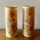 Paire de lampes vintage fleurs séchées