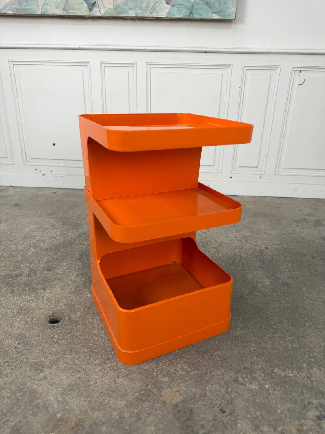 Chevet, desserte Flair orange pour Prisunic