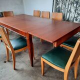 Large art deco mahogany table with extensions 260cm