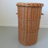 Rattan basket with handles and lid 60/70