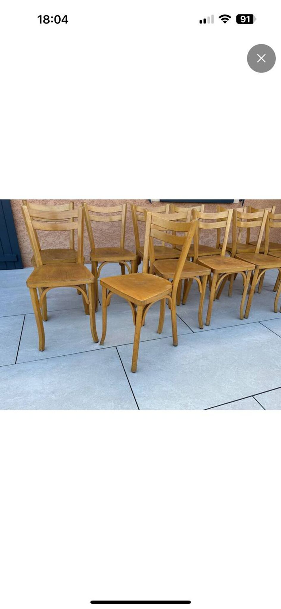 Suite de 12 chaises de Bistrot N 19 Baumann 1960