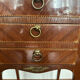 Small bedside table in marquetry in the Louis XV style.