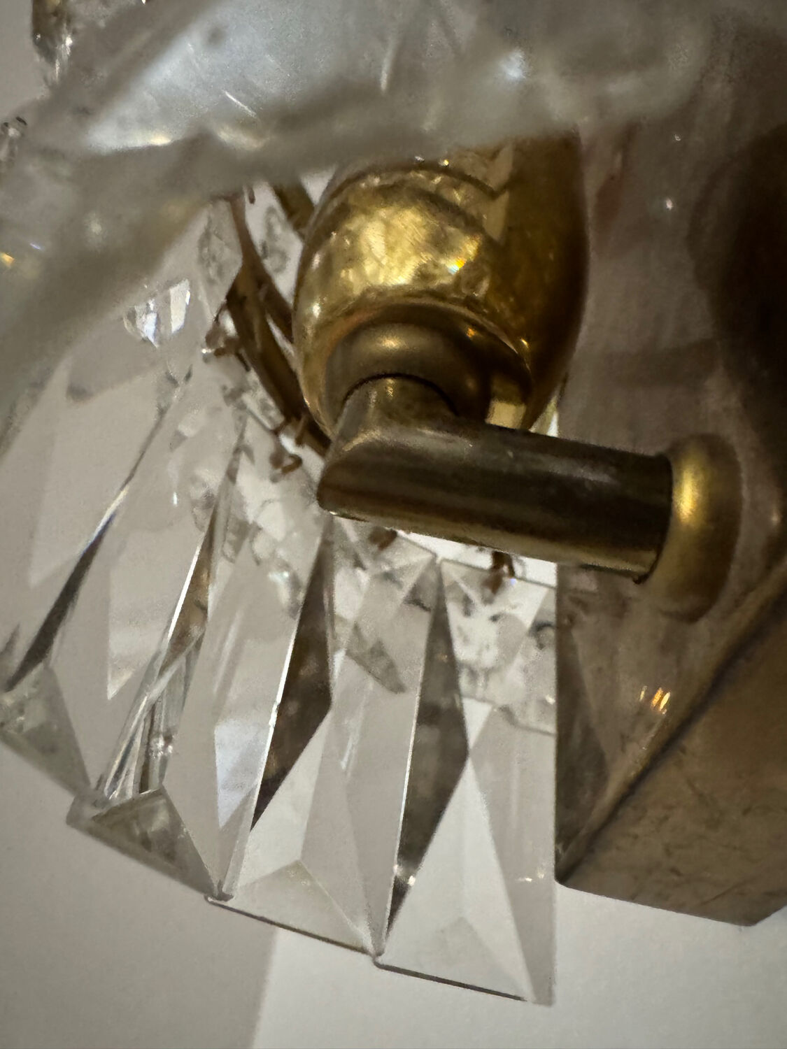 1970s brass pendant wall lights