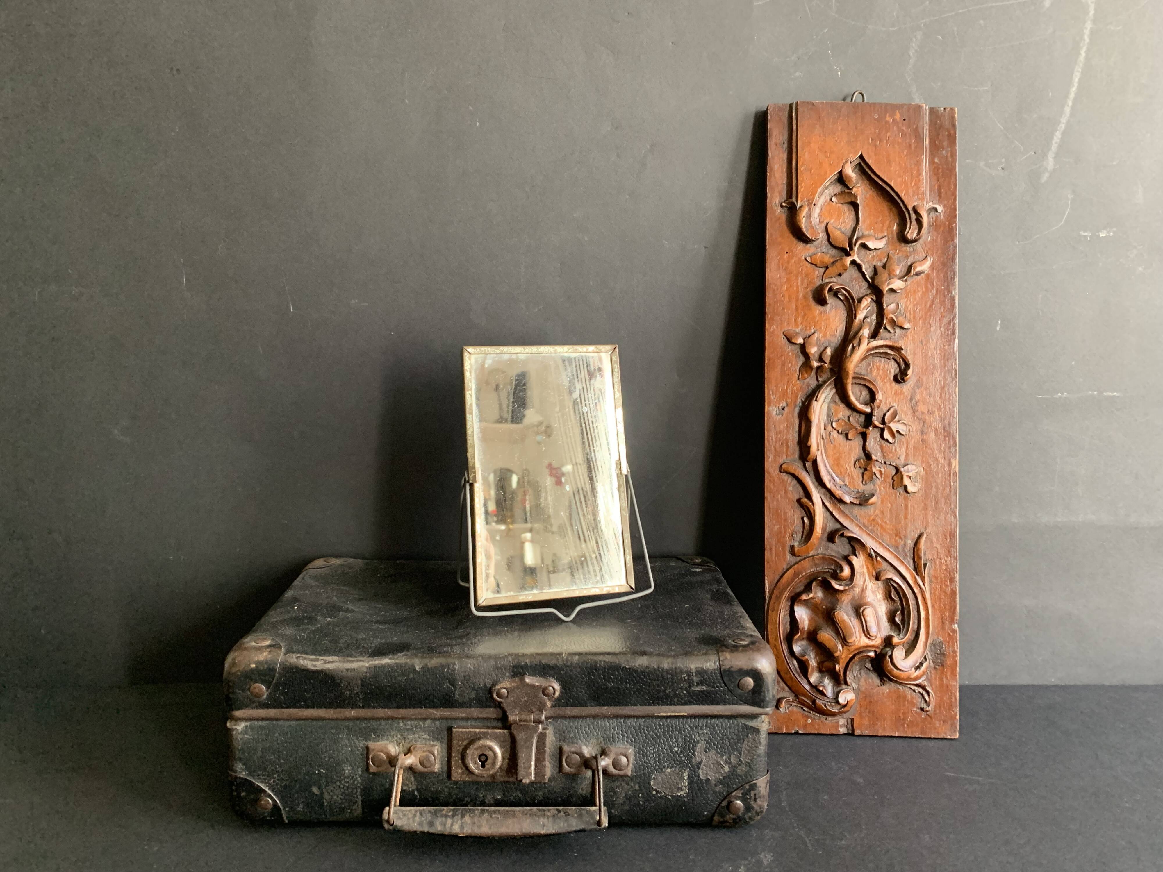 Small 19th century carved wooden wall panel