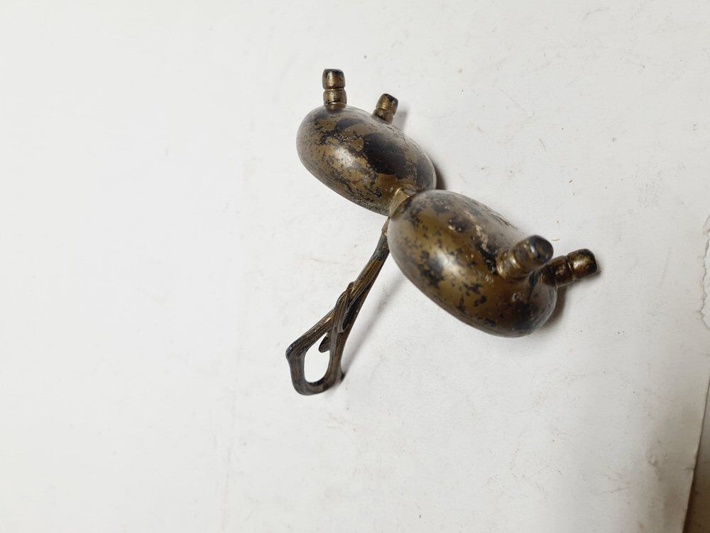 Art Nouveau salt and pepper holder by Niemen Glassworks, Poland, 1920s