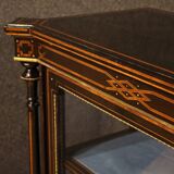 19th century English inlaid display cabinet