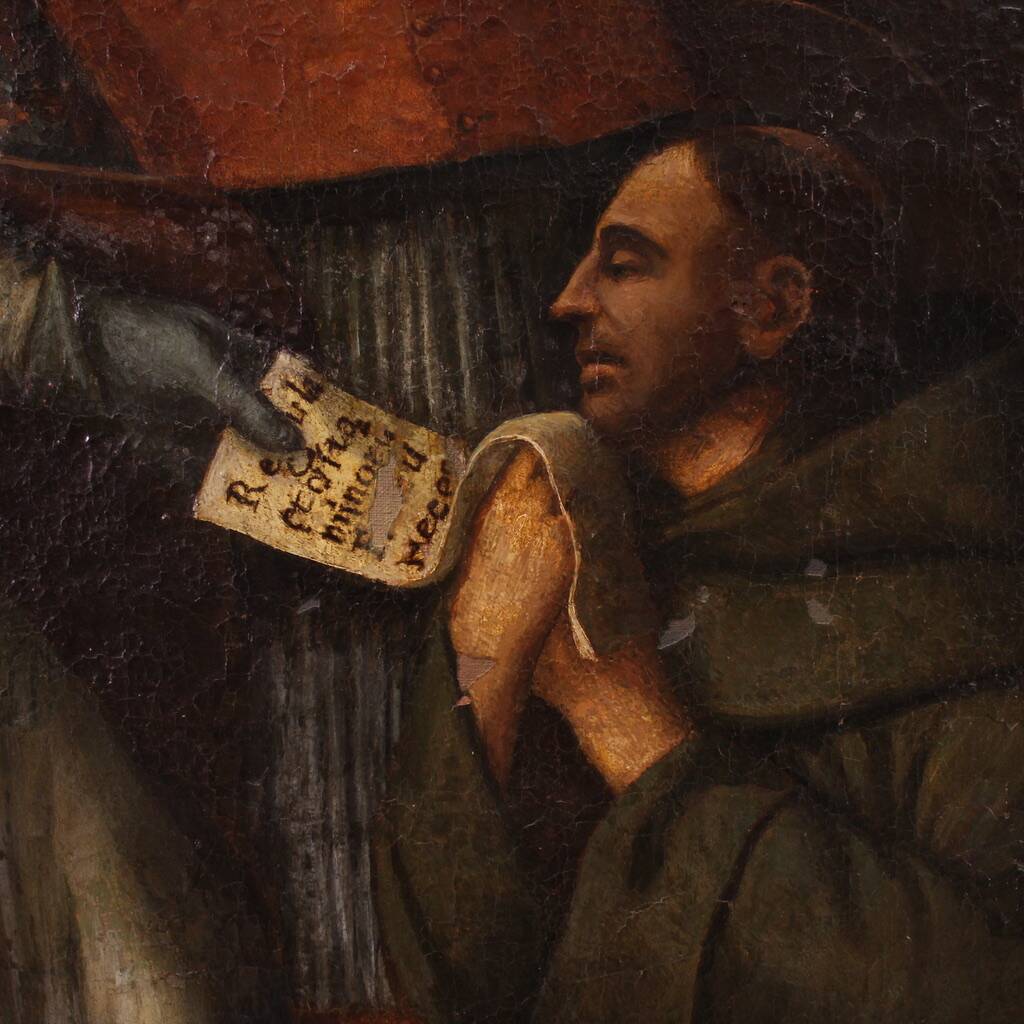 Great 17th century painting, Innocent III confirms the Franciscan Rule