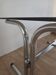 Chrome and smoked glass coffee table, 60-70.