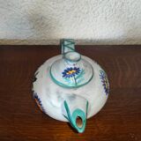 Vallauris ceramic teapot signed R. Rouma decorated with wild flowers