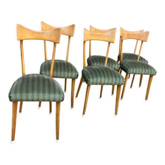 Lot de 6 chaises vintage des années 60