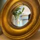 Miroir convexe rond doré miroir de sorcière
