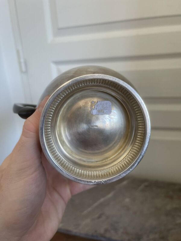 Ancien théière cafetière métal argenté boulenger coquillage coque