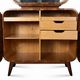 Wooden sideboard the “television” designed in the 1940s by Jindřich Halabala