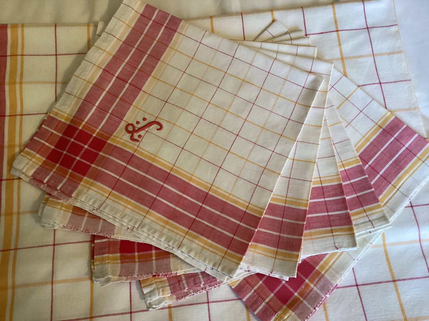 Nappe et 6 serviettes  -  vintage