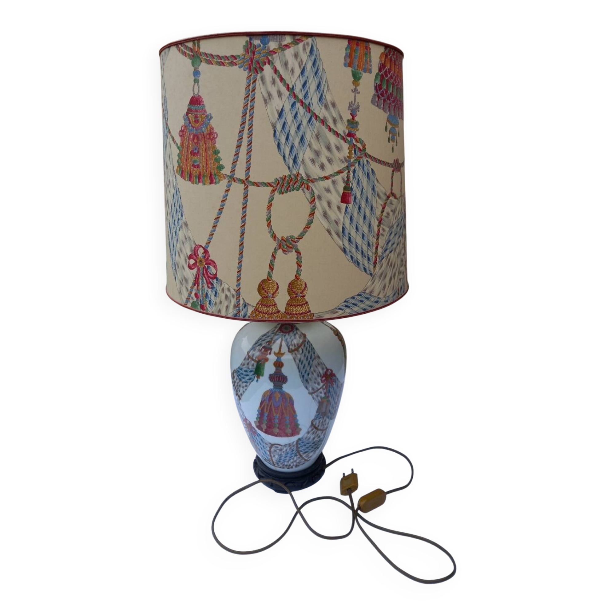 Lampe de table en porcelaine de Paris