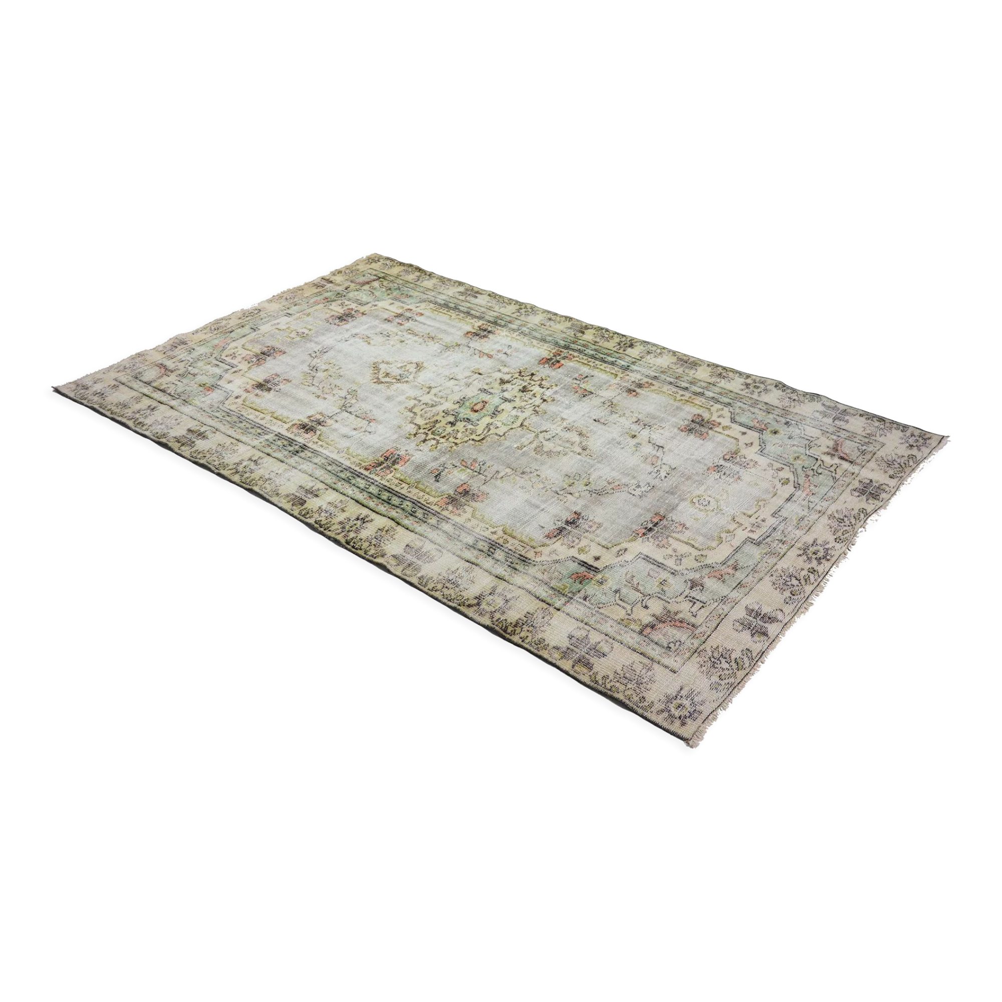 Anatolian handmade vintage rug 280 cm x 170 cm