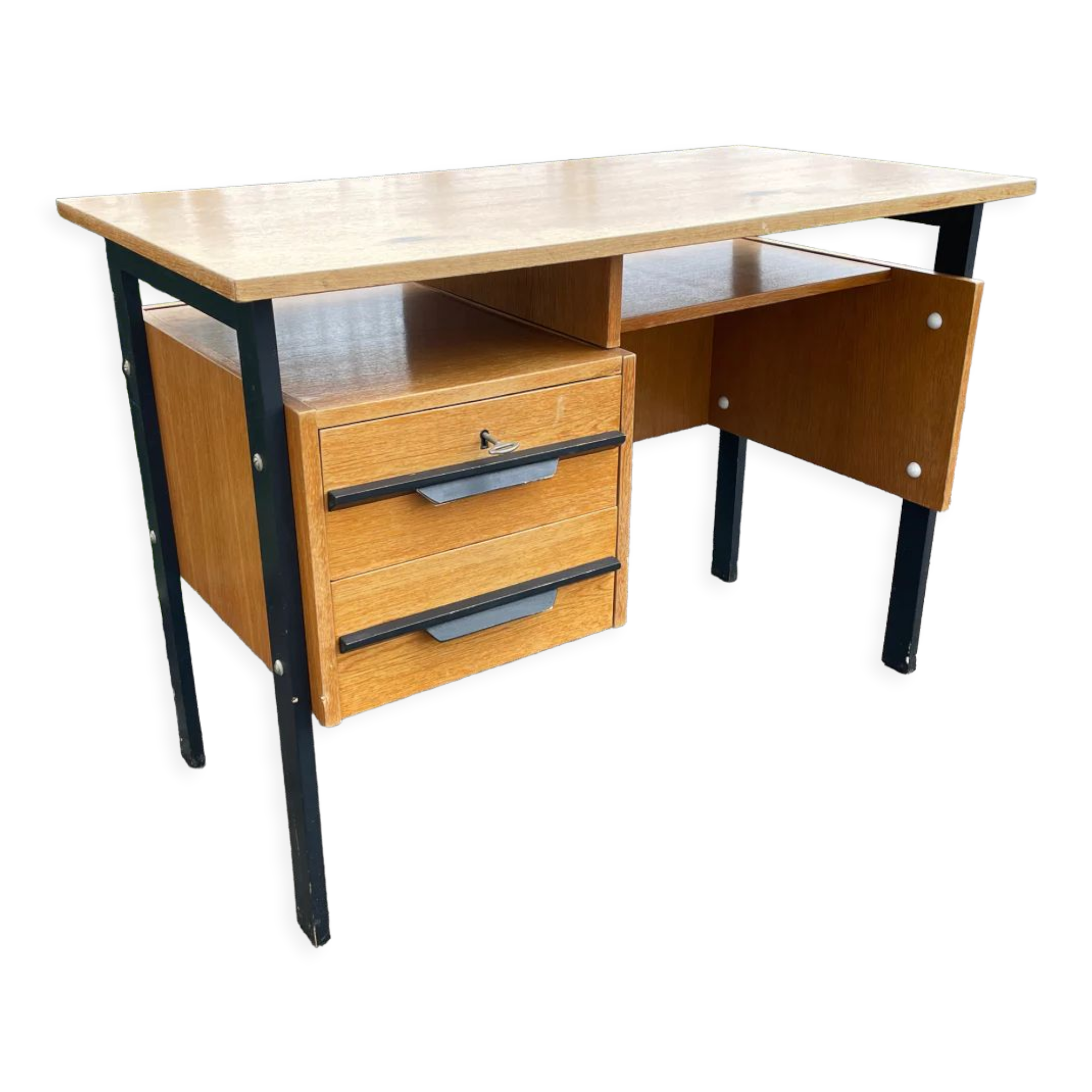 Vintage modernist desk 1950-60 wood