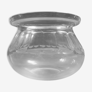 White glass vase