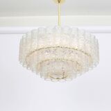 Glass tube chandeliers from Murano by Doria, Germany, 1960s.