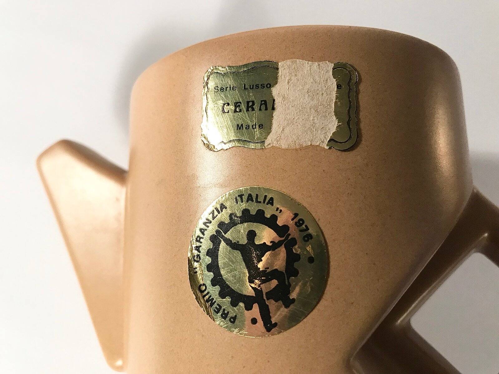 Italian ceramic coffee service set by Lusso Ceramic, 1976, Set of 13
