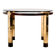 Restored dining table in mahogany and brass.