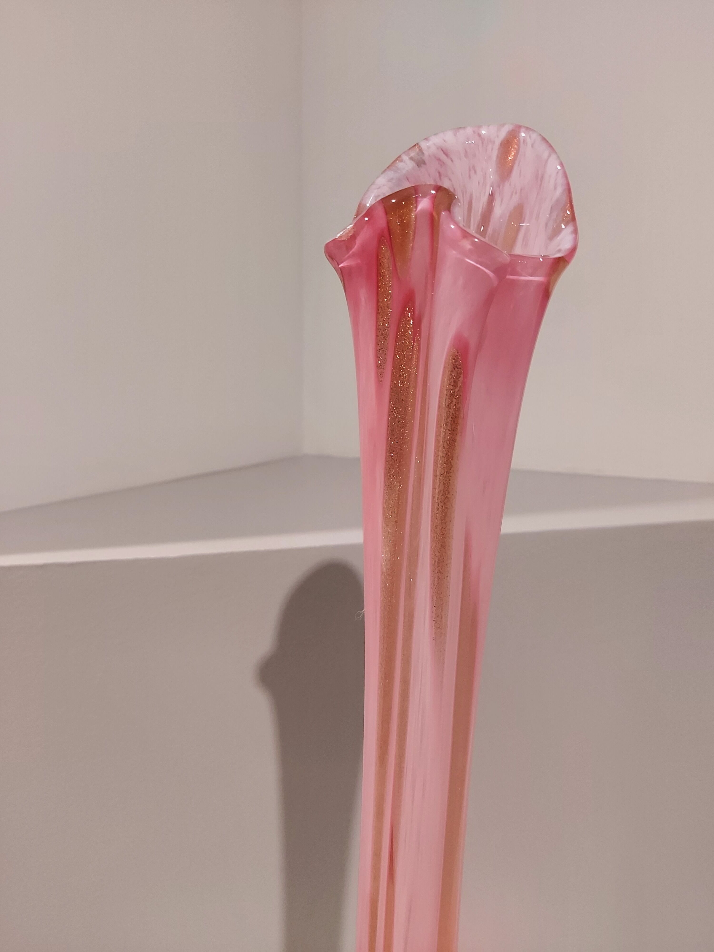 Soliflore in blown glass of art Eze