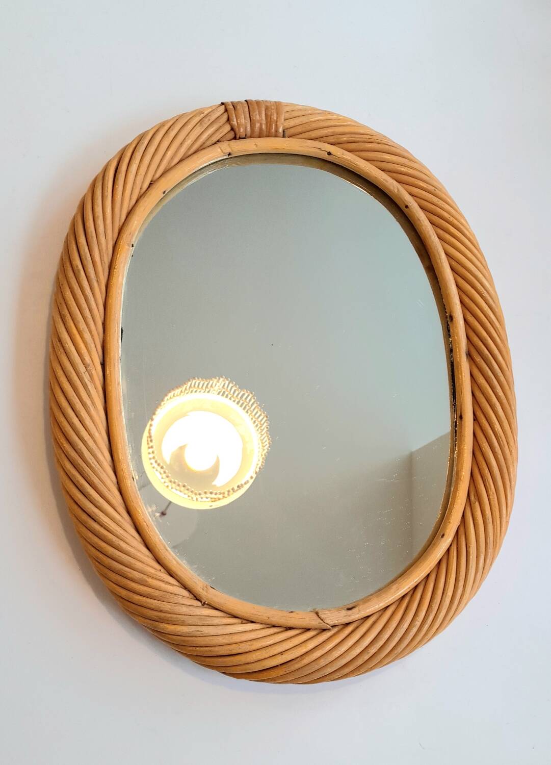 Rattan mirror