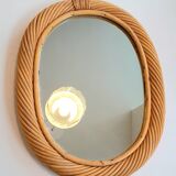 Rattan mirror