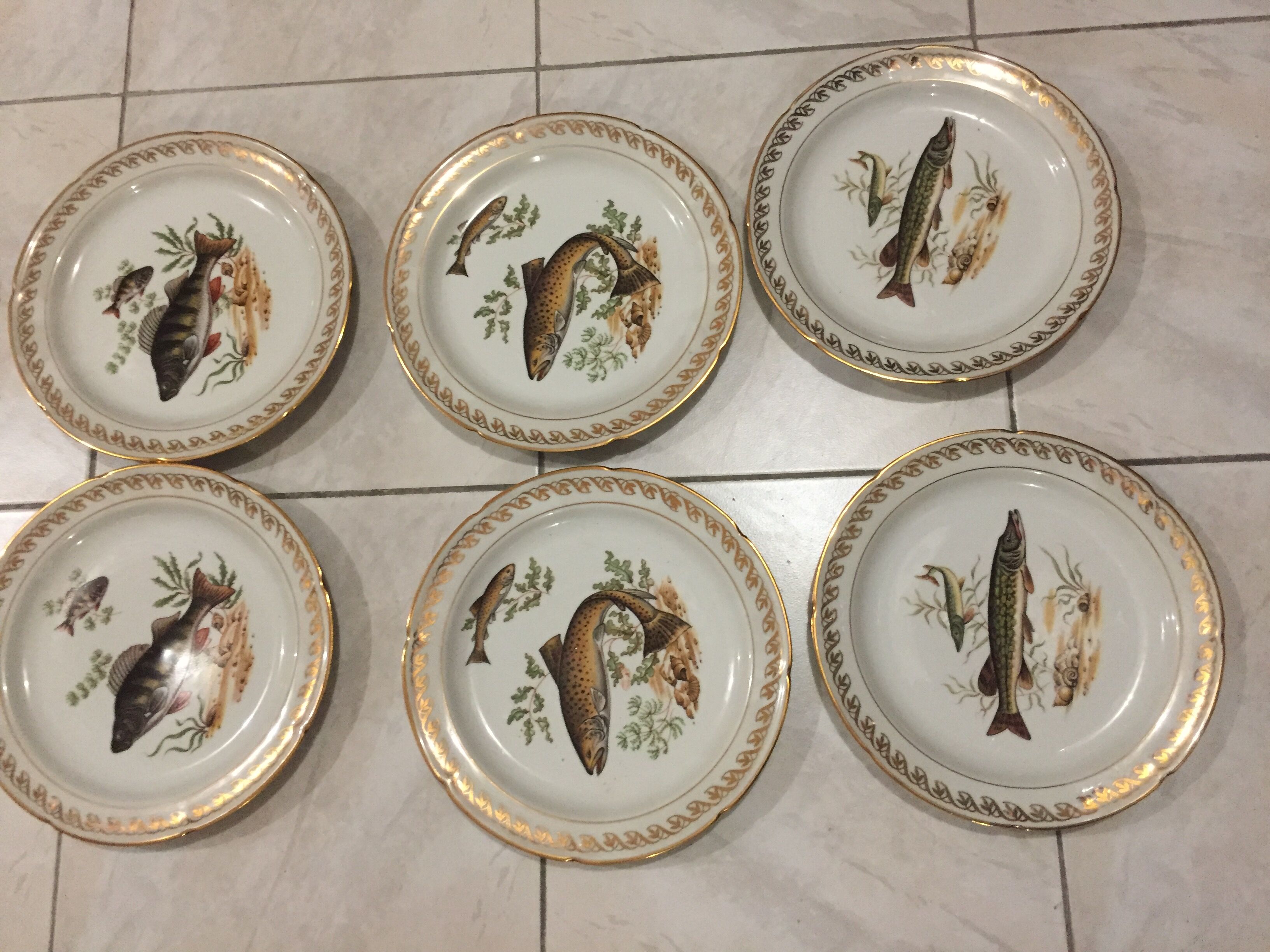 Porcelain fish set