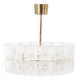 Suspended glass and brass lamp by Carl Fagerlund for Orrefors, Sweden, 1960.