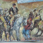 Scene of Impressionist horsemen