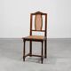 Chaise en bois et rotin française antique, vers 1900