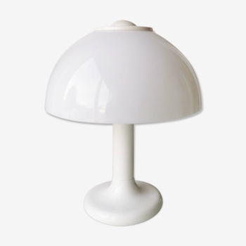 Lampe de table blanche champignon années 1970 âge spatial