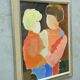 Hans Osswald (1919-1983), Swedish Figurative Abstract Painting, 1960s, Oil on Canvas