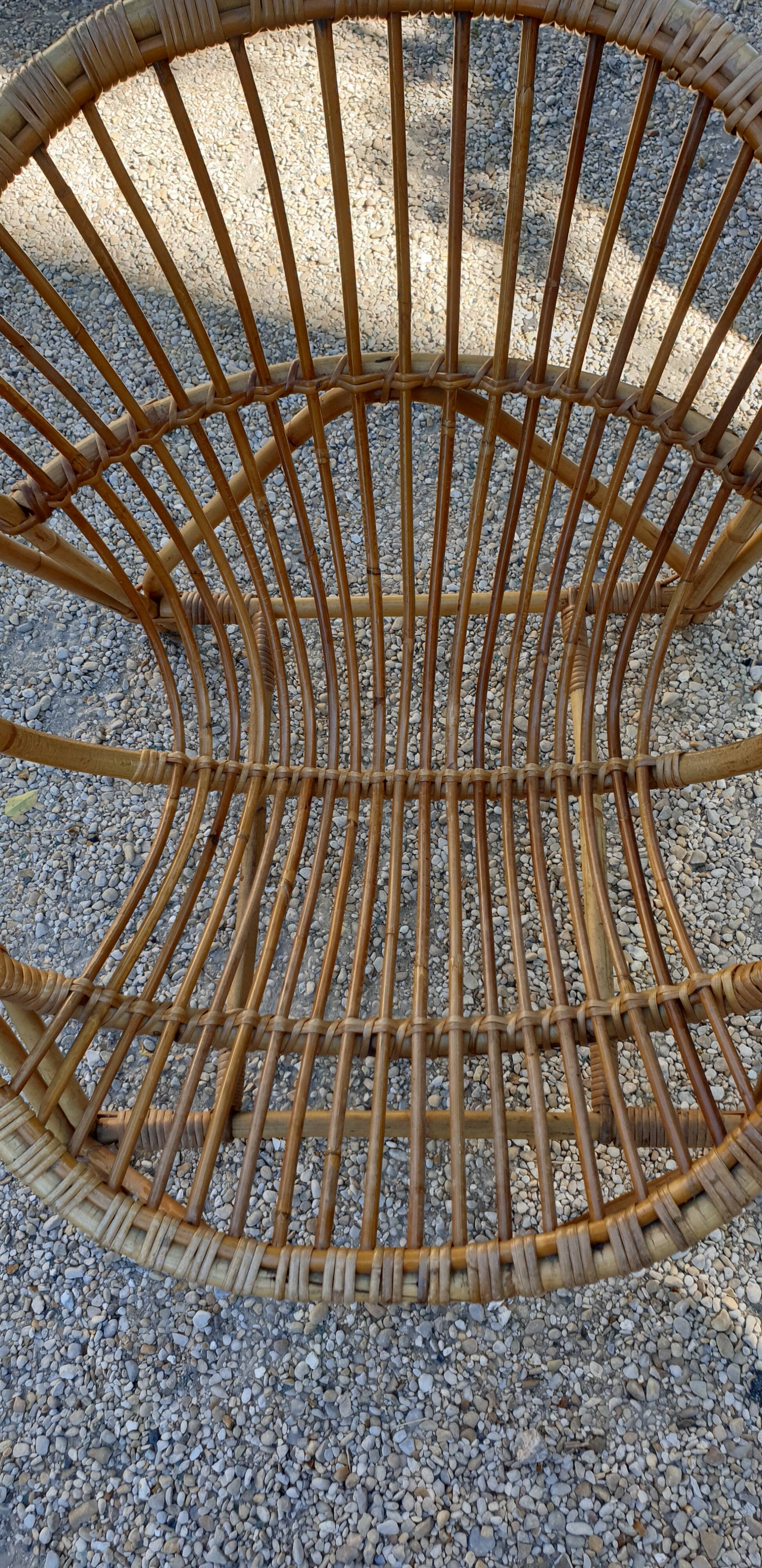 Rattan armchair 1960