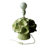 Lampe de salon a poser en ceramique bouquet de fleurs