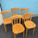 Set of 5 "Baumann" bistro chairs