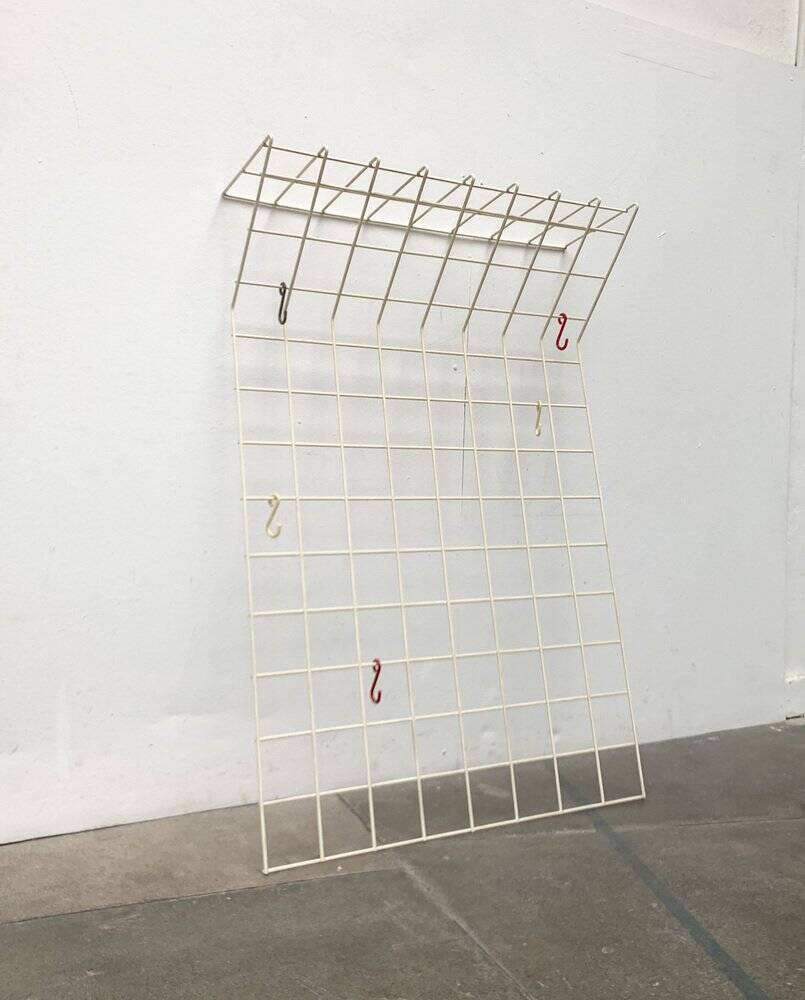 German minimalist Mid-Century coat rack in rope, 1960s