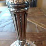 Victorian silver-plated bronze lamp base.
