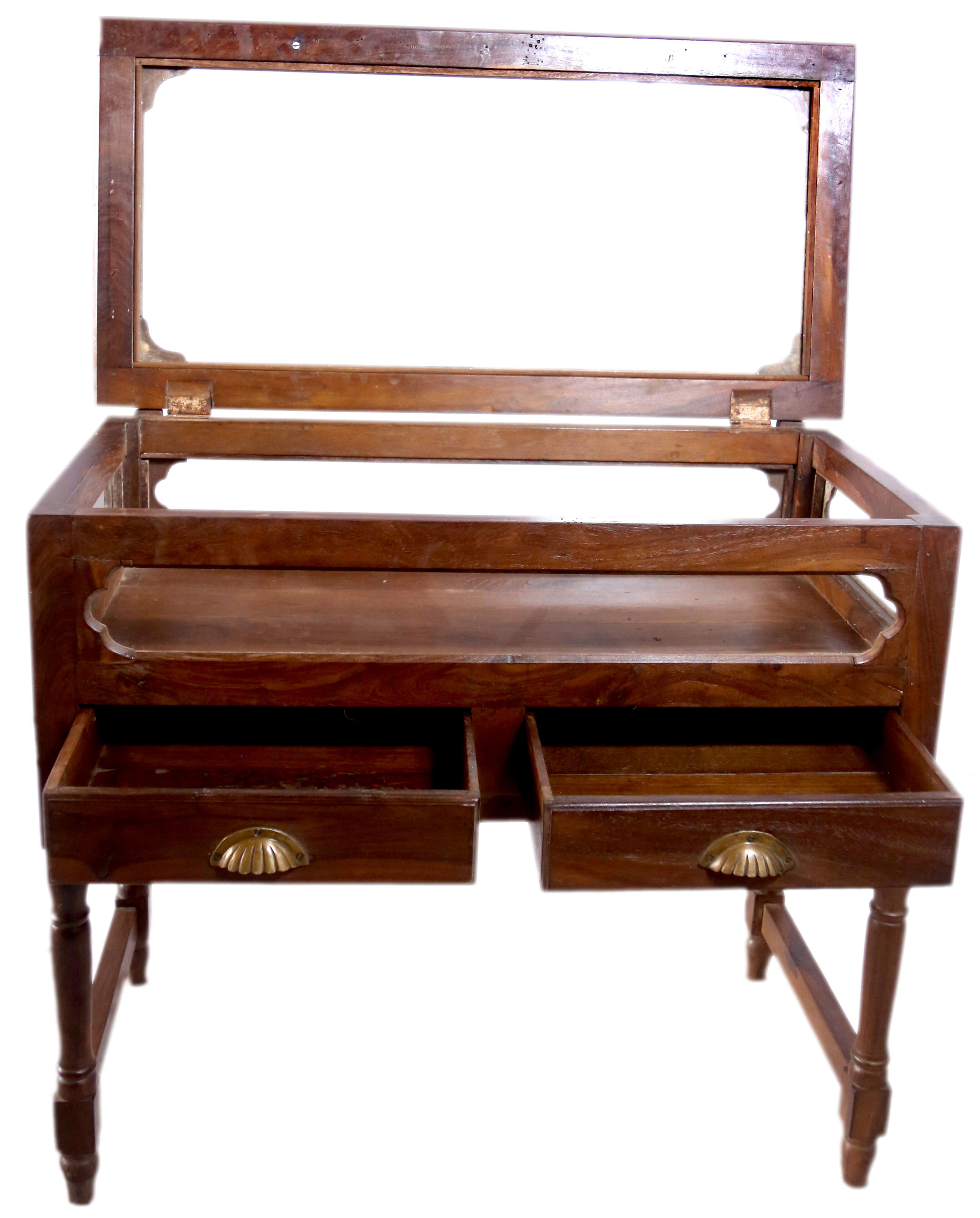 Antique Burmese teak jeweller's console