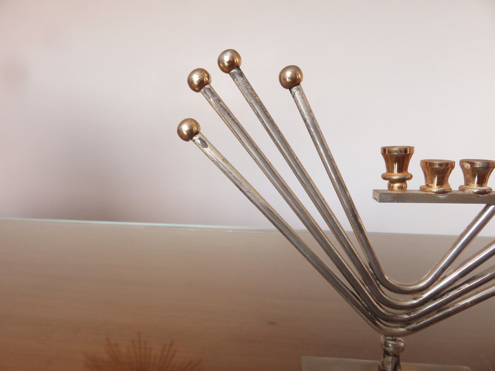 Menorah hanukkah candle holder with 9 candles design Korem 1970